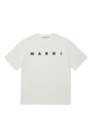 tshirt in cotone bianco MARNI KIDS | M002MVM00RF0M114